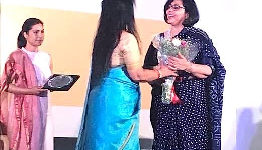 Sahitya Kala Parishad felicitates Shelly Jyoti for celebrating women artists for their ‘contribution in the field of Indian art’